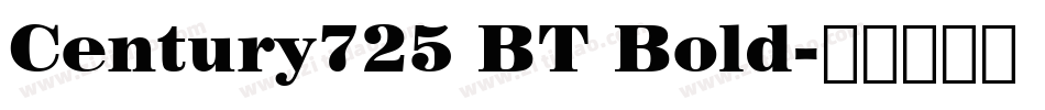 Century725 BT Bold字体转换